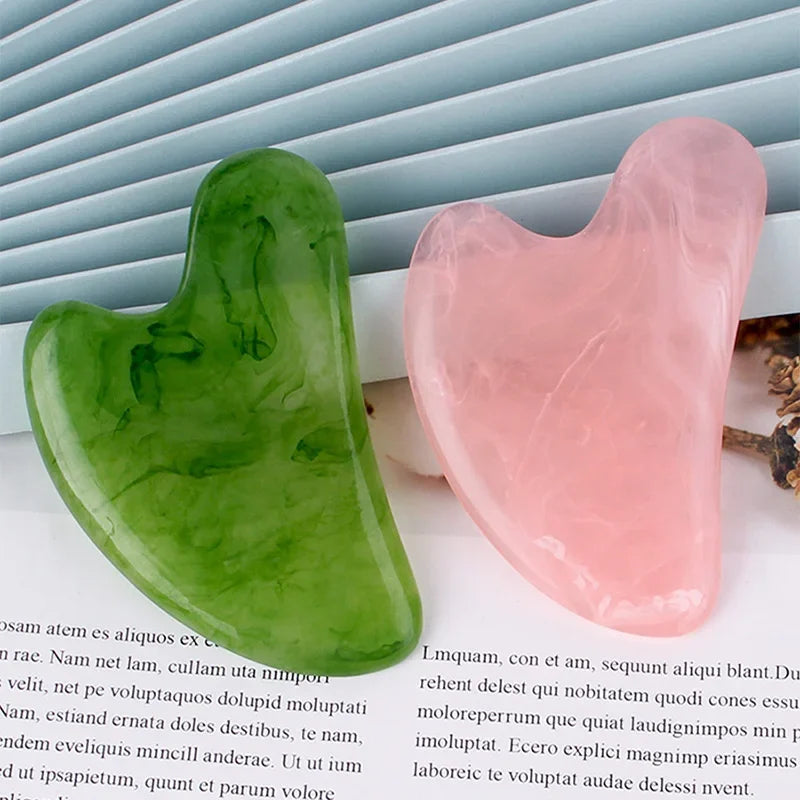 Scraping Massage Tools Natural Resin GuaSha Facial Beauty Firm Skin Care Face Gua Sha SPA Physical Therapy Gue Che 마사지
