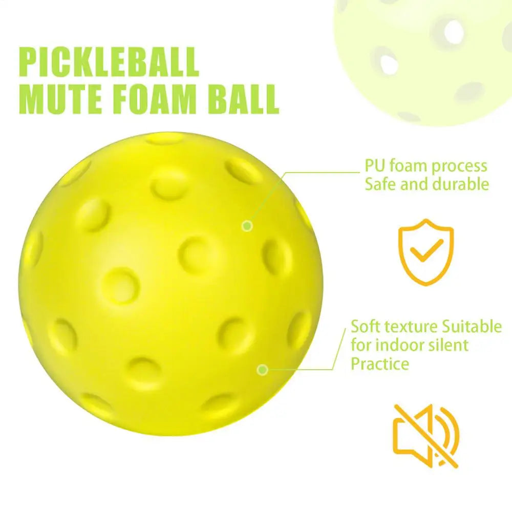 Quiet Foam Pickleballs for Indoor Outdoor Practice Pickleball Balls with Exact Real Ball Bounce Silent Pickleball Practice Ball