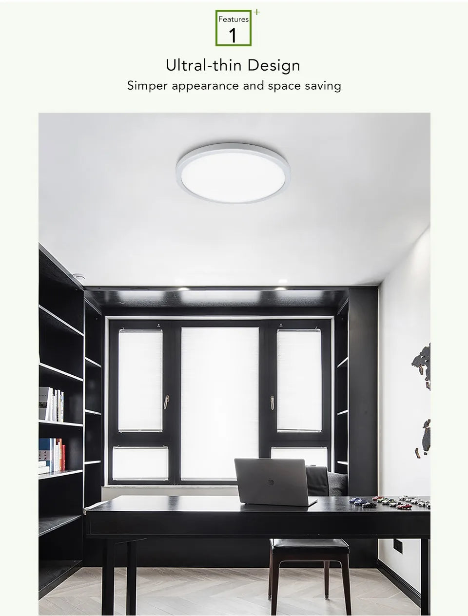 2.2cm Ultra Thin Ceiling Light 6W 9W 13W 18W 24W 110V 220V  Luster Home Appliances Indoor Decoration Bedroom Living Room Kitchen