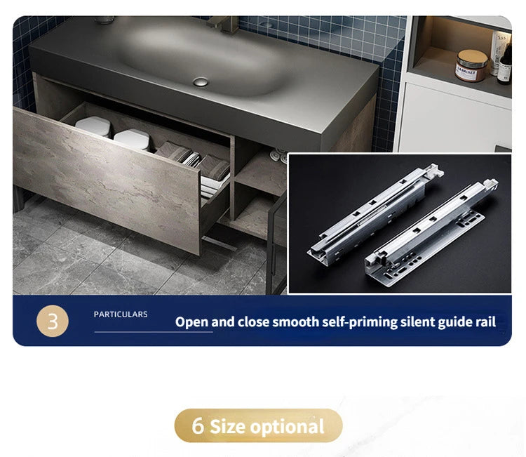 Modern Bathroom Cabinet Smart Mirror Cabinet Rock Integrated Washbasin Bathroom Vanity Cabinets with Sink Bathroom Furniture