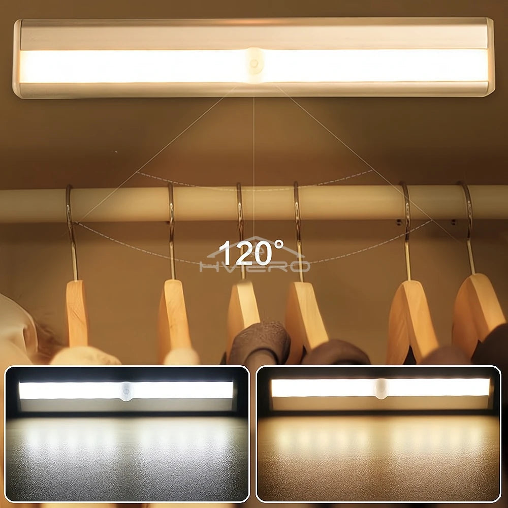 1/2/4/8X Smart Perception Closet Stairs Lighting 6/10LED PIR Motion Sensor Lamp Cupboard Wardrobe Bed Under Cabinet Night Light