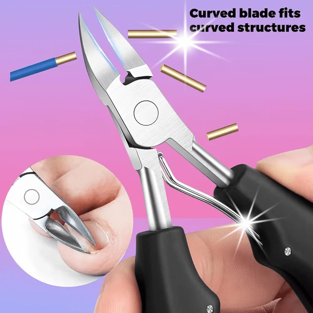 7pcs Professional Stainless Steel Nail Care Set  Foot Care Kit That Includes Nail File, Cuticle Nippers, Suitable for Men, Women
