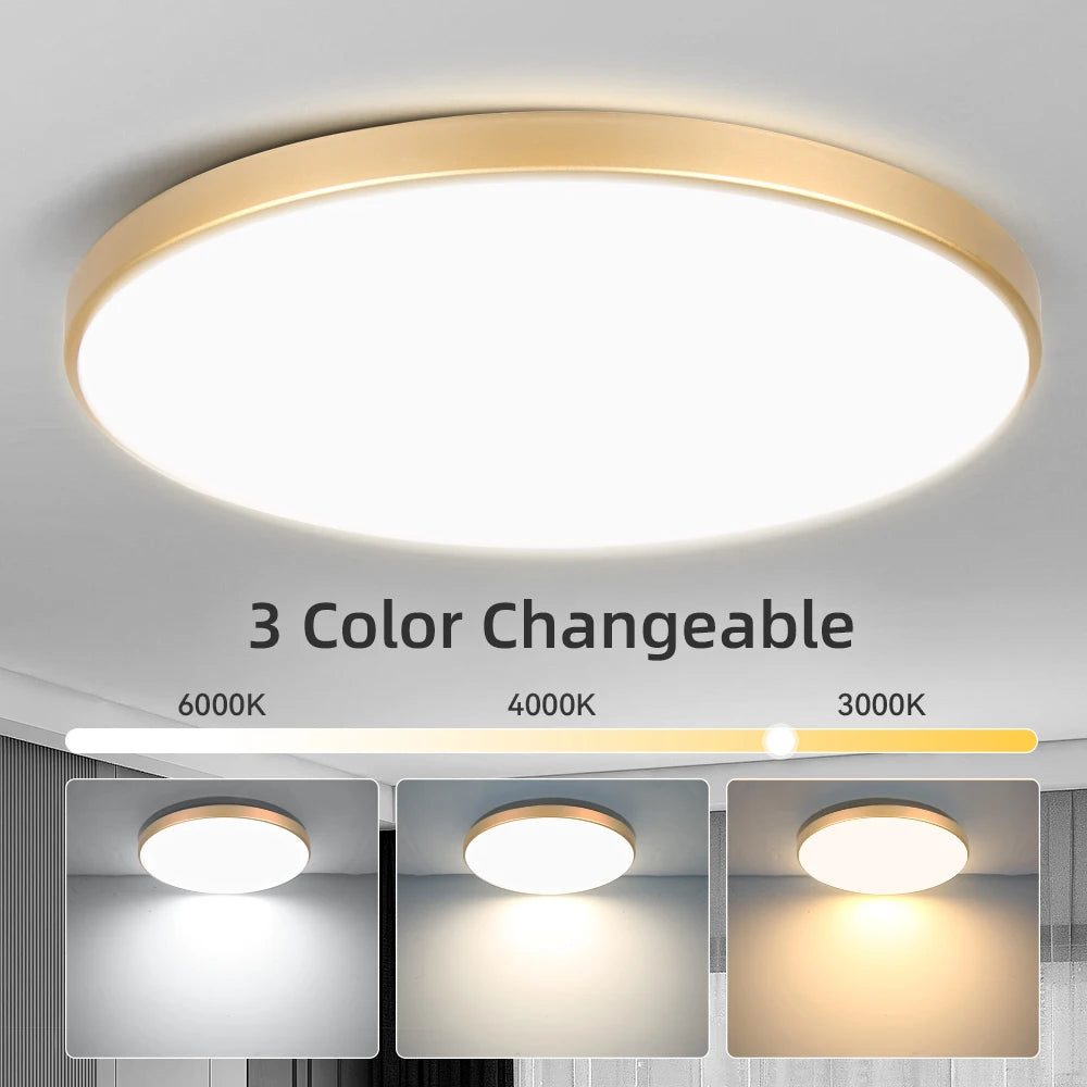 LED Ceiling Lights for bathroom IP44 Waterproof Indoor Kitchen Light AC165-265V 18W/30W/40W Bedroom Ceiling Lamp For Home Panel