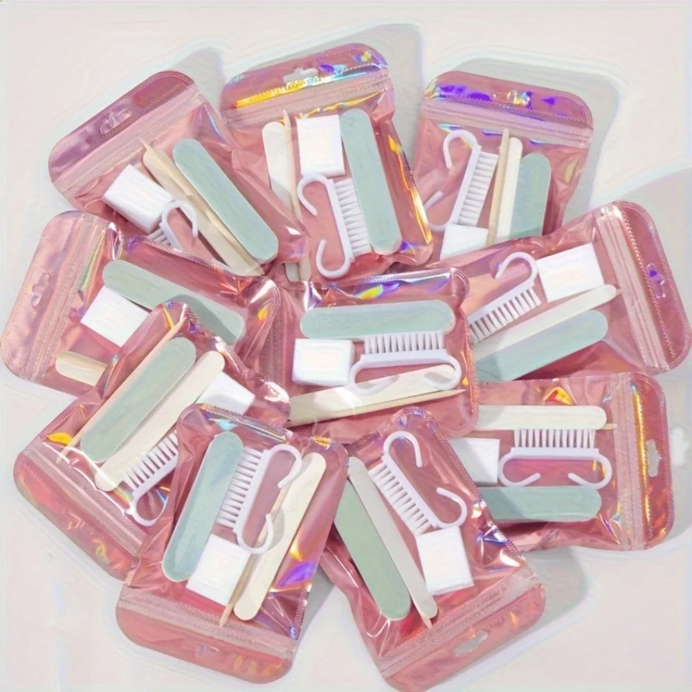 15PCS(3packs ) Disposable Nail Art Tools - Portable Sealed Foot Care Kit with Mini Nail Fil Travel-Friendly for Home, Salon