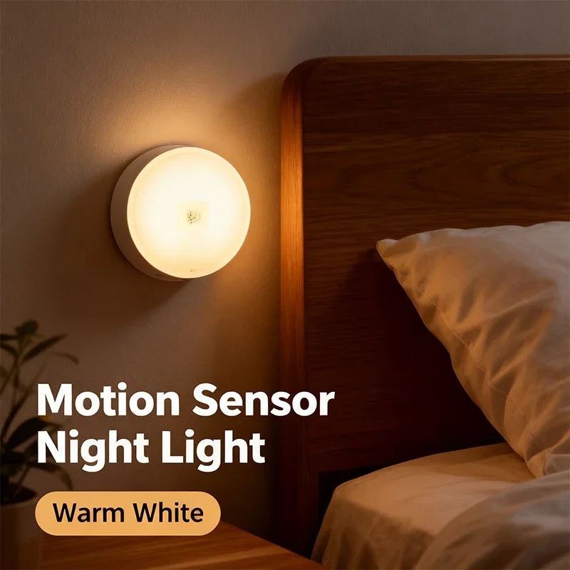 Motion Sensor Night Light,Wireless LED Cabinet Light w/PIR Motion Detection,Bedroom Stairs Hallway Closet,Smart Wall Lamp Room