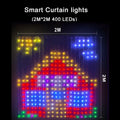 Smart LED Curtain Light APP Control RGB Dimmable DIY Pattern Music Ambient Lighting For Home Holiday Party Christmas Decoration