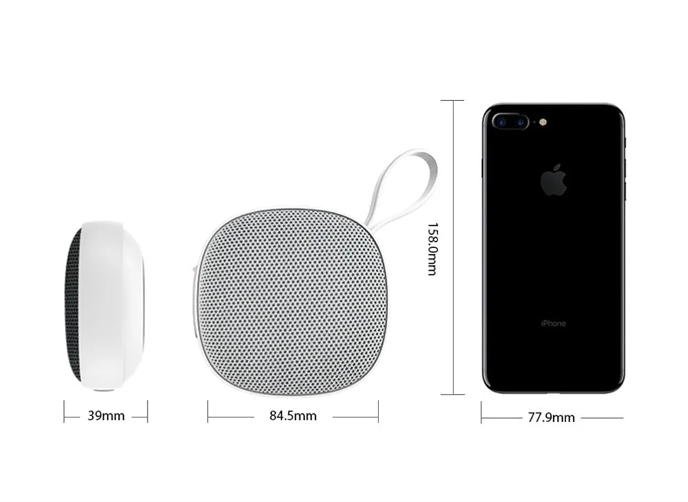Portable Bluetooth Speakers Wireless Waterproof IPX6 TWS Fabric Mini Subwoofer Card Magnet Small Stereo Audio Player