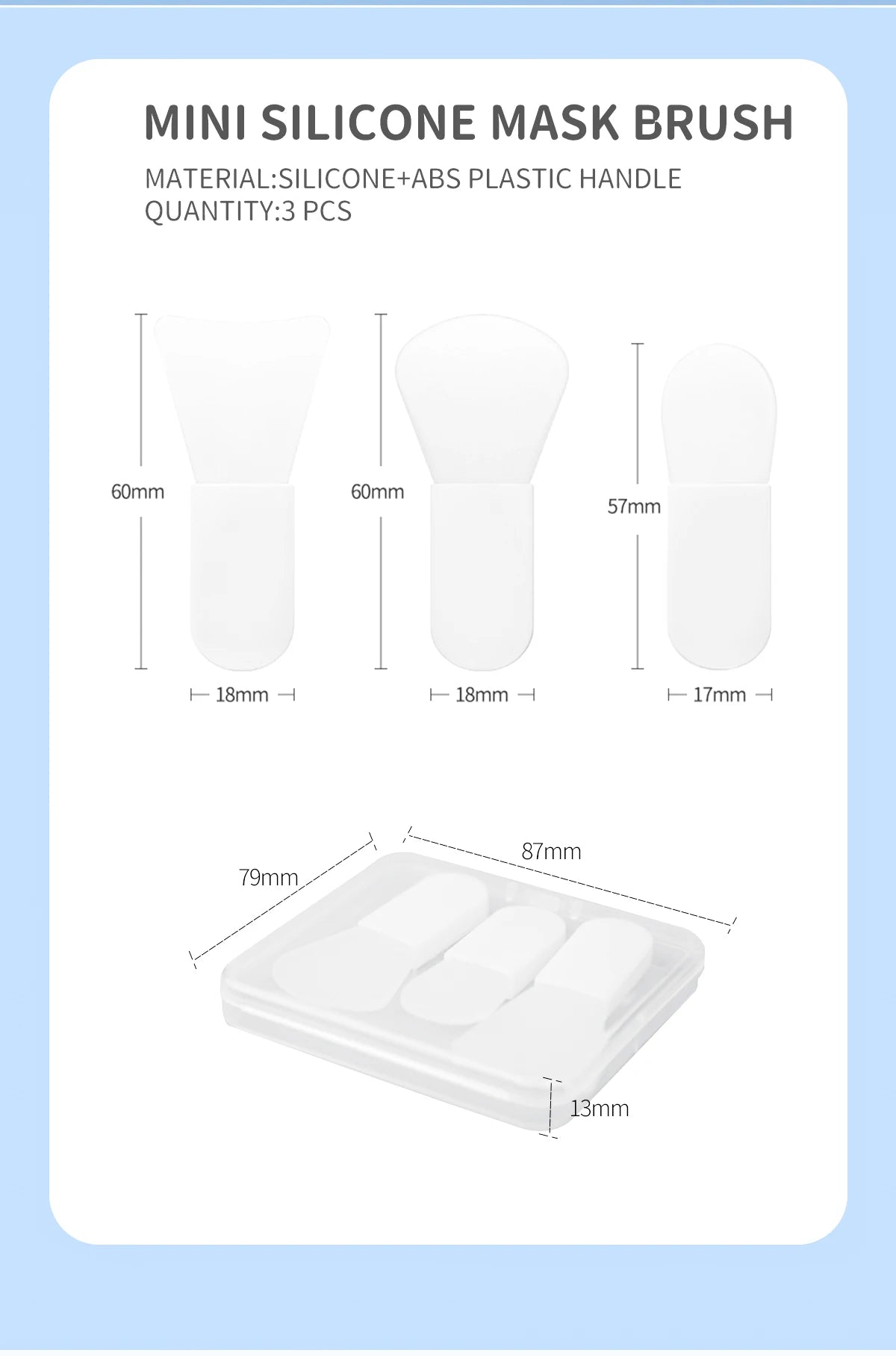 Makeup Brushes 3 Pcs Skin Care Brush SPA Professional Silicone Facial Mask Face Cleanser Massager Beauty Tools For Brush
