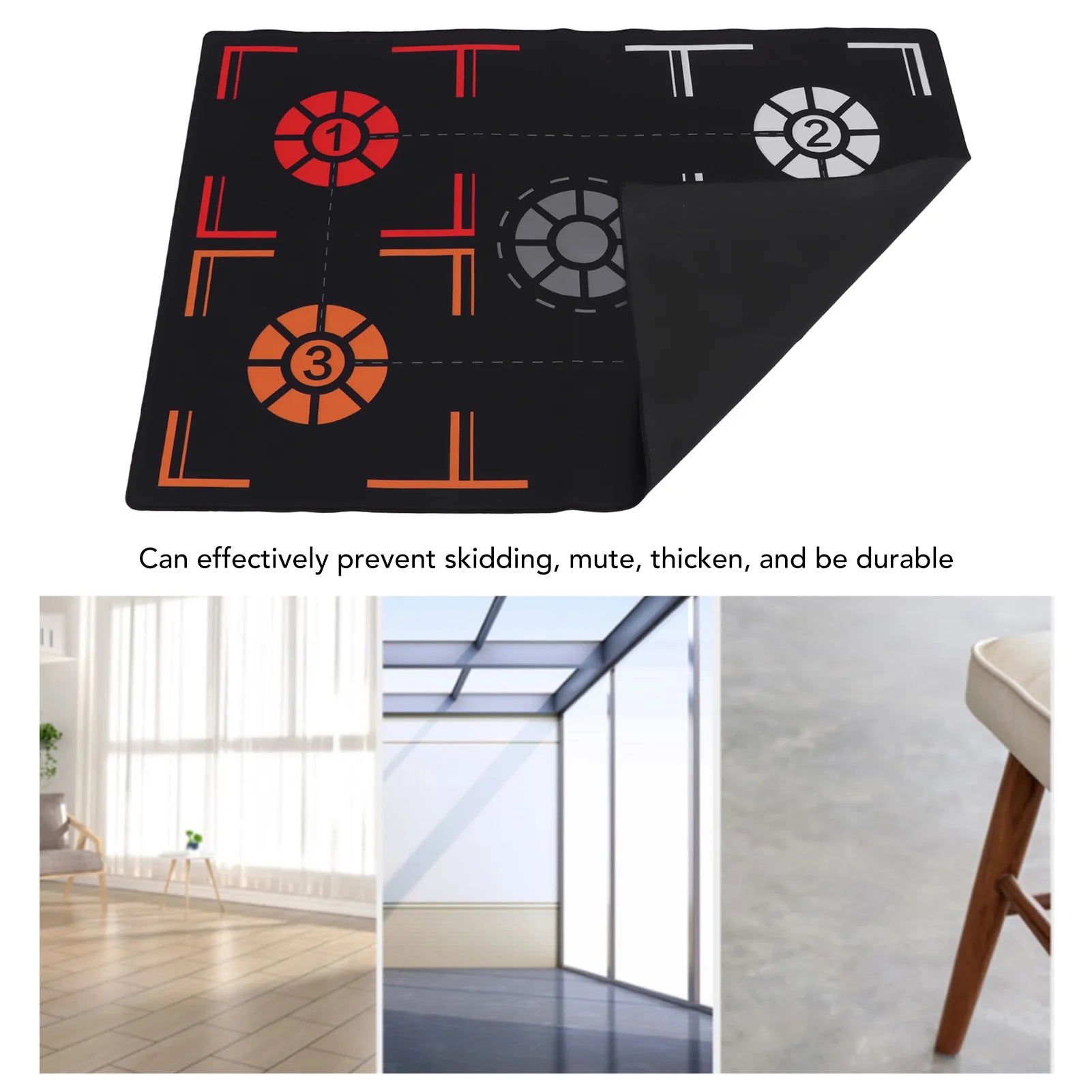 Indoor Sound Insulation Basketball Footstep Mat 2mm Basketball Training Mat Mute Rubber Basketball Training System for Kids