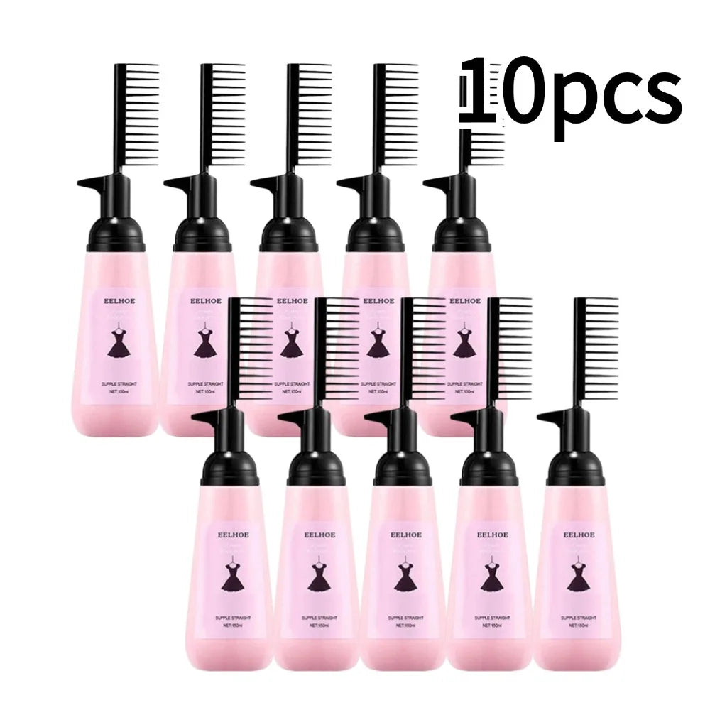 Hair Straightening Cream Comb Nourishing No Hurting Repair Damaged Hair Keratin Smooth Care Improving Frizziness Ionperm