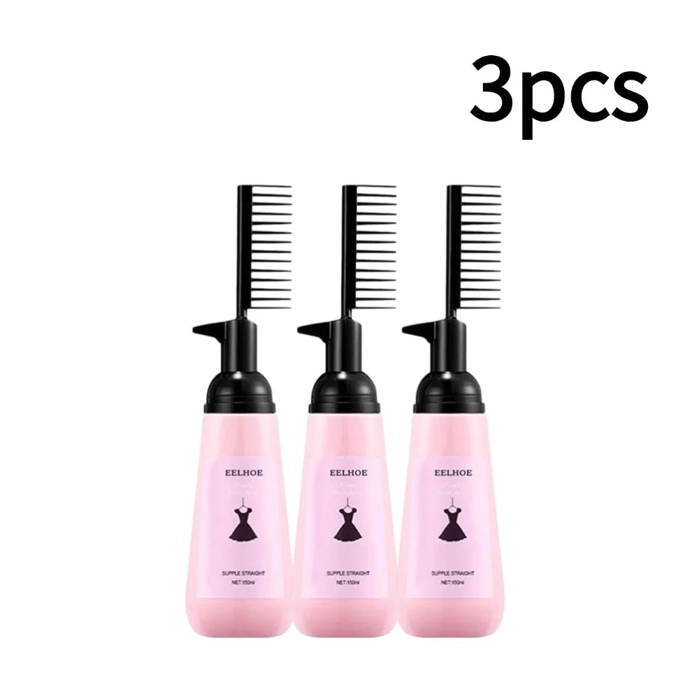 Hair Straightening Cream Comb Nourishing No Hurting Repair Damaged Hair Keratin Smooth Care Improving Frizziness Ionperm