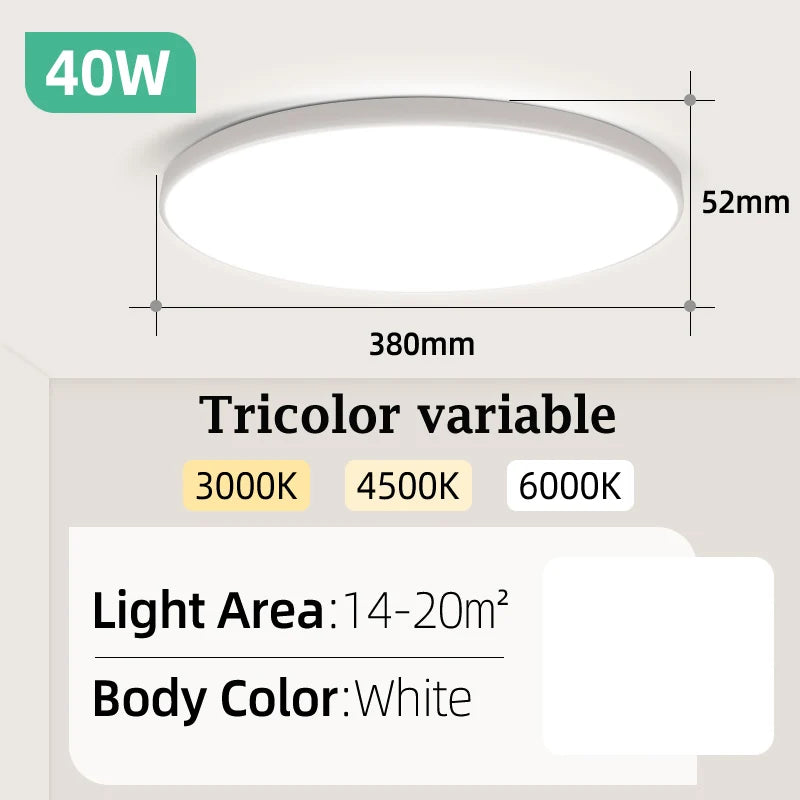 LED Ceiling Lamps Chandelier Panel Lamp IP44 Waterproof Bathroom Ceiling Lights Indoor Lighting for Bedroom Living Room Luminair