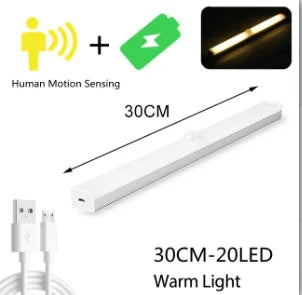 Motion Sensor LED Night Light Wireless Under Cabinet Lamp PIR Smart Closet Light for Kitchen Wardrobe Stairs Bedroom
