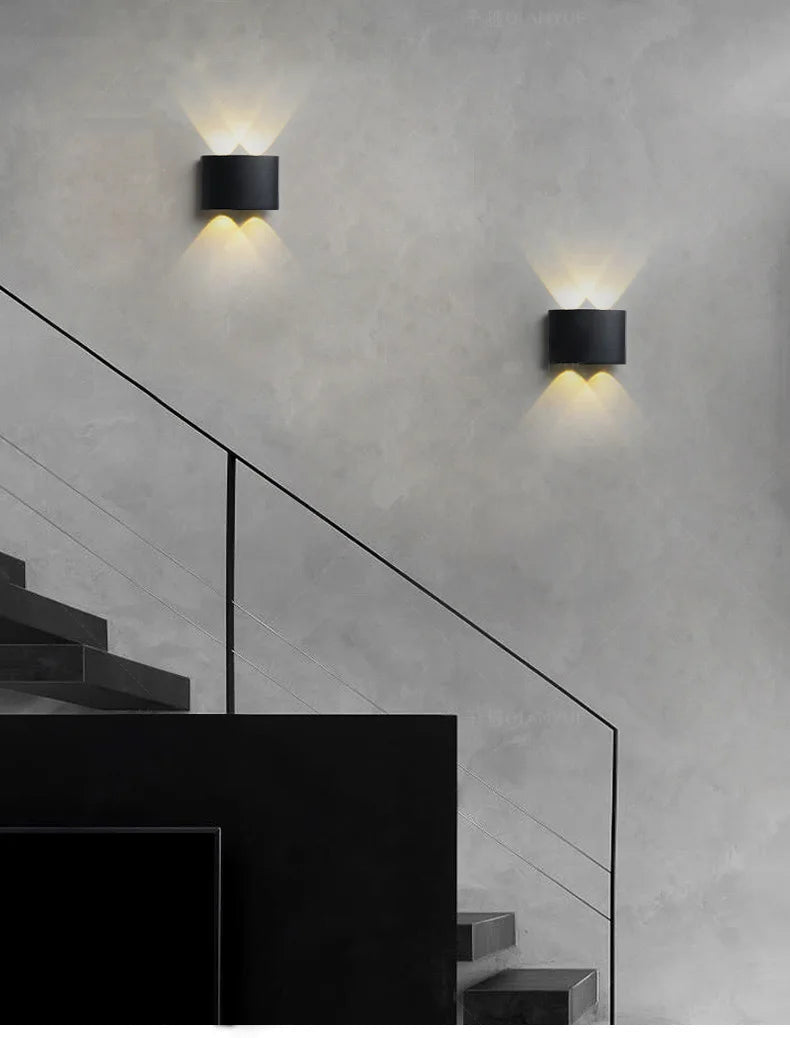 LED Wall Light Waterproof Outdoor Indoor Lighting IP65 AC86-265V 2w 4w for Garden Stair Night Light