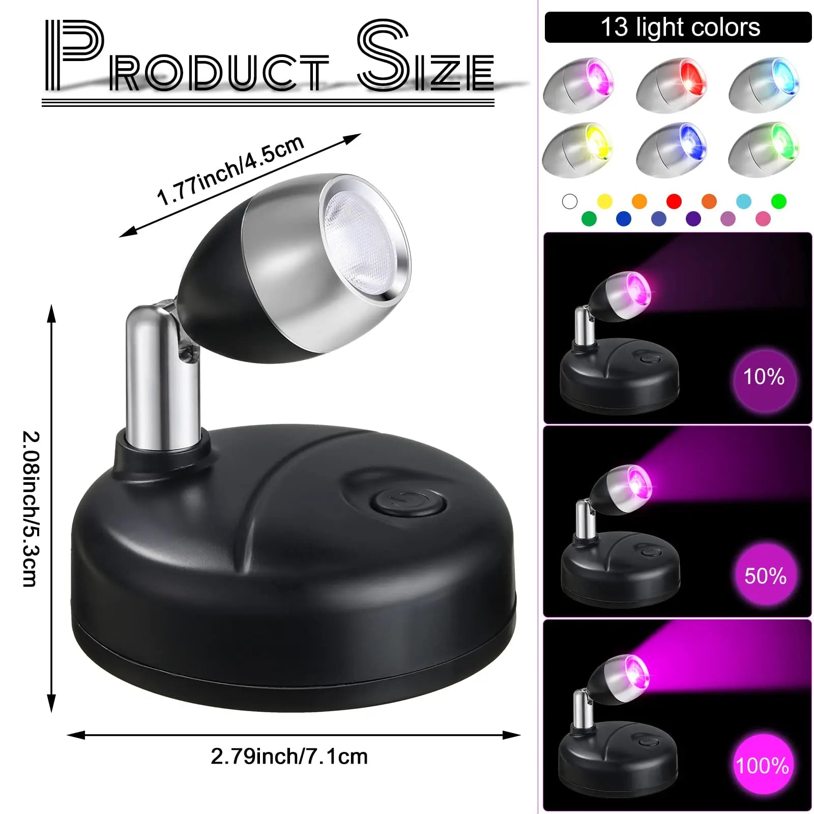 Smart Remote Control & Magnetic USB LED Wall Light,3 Mode Dimmable Cordless Touch Night Lamp for Bedside,Wardrobe,Hallway,Stairs