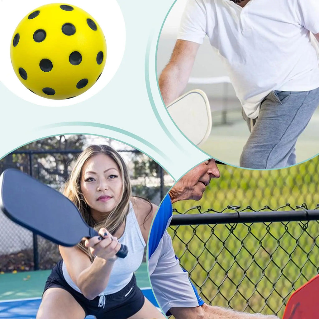 Foam Balls For Pickleball Practice Quiets Bounce Ball Pickleball Soft Safety Pickleball Accessories Ball Noiseless For Training