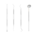 Dental Mirror Stainless Steel Dental Instrument Dentist Tool Set Probe Tooth Care Kit Tweezer Hoe Sickle Scaler