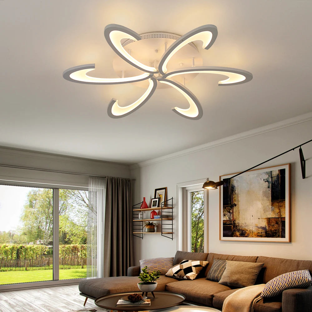 Modern Led Acrylic Ceiling Light Fixture Creative Design Led Chandelier Ceiling Lamps RC Dimming  Indoor Lighting Plafon Lustres
