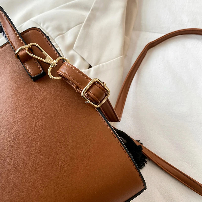 2024 Brand Beauty Glasses Handbags for Women High Quality PU Shoulder Bag Cute Scarf Purses and Crossbody Bag