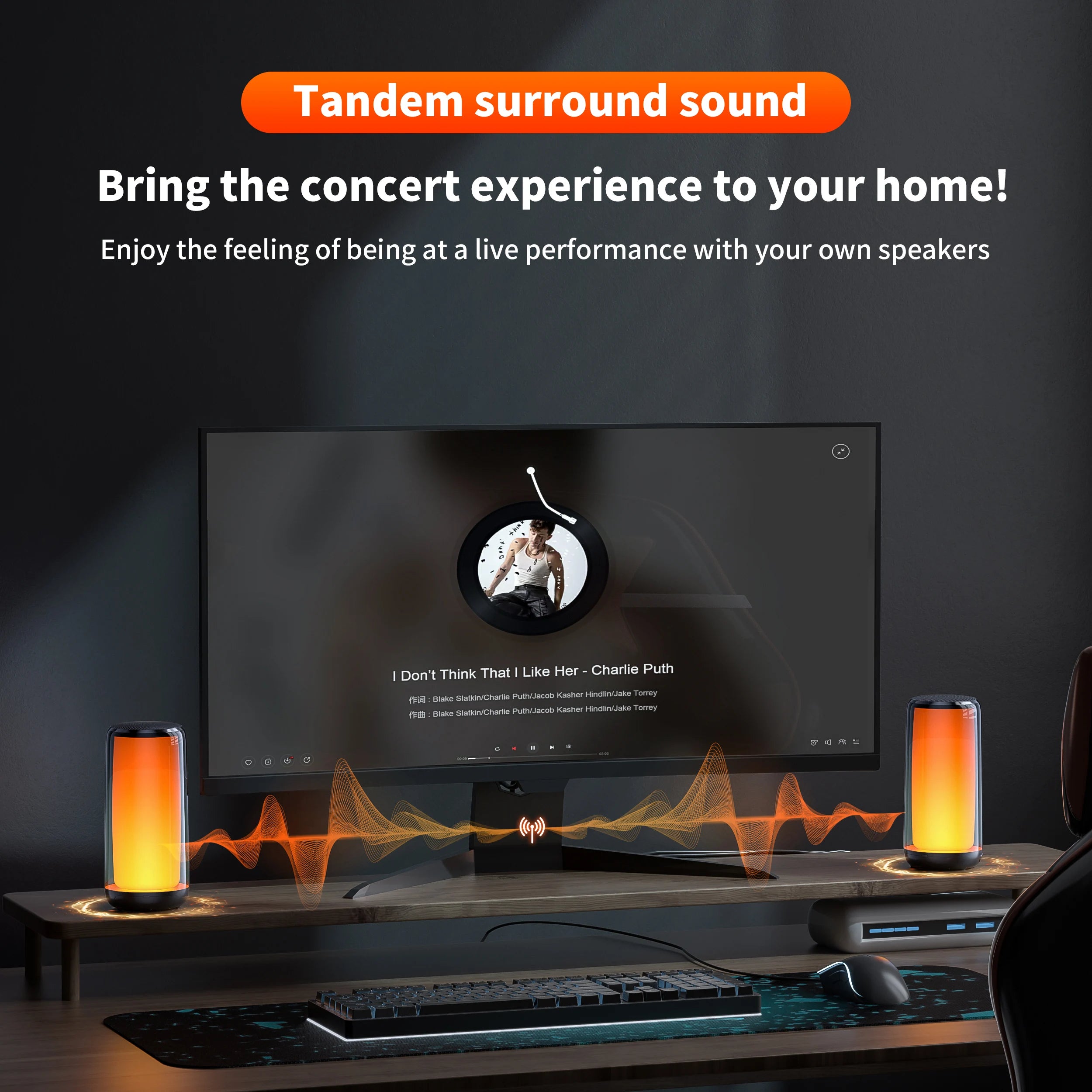 Bluetooth Speaker 12 kinds color lights Night Light Atmosphere Lamps 57MM Loudspeaker QERE Portable Speaker Dolby Cinema Soun