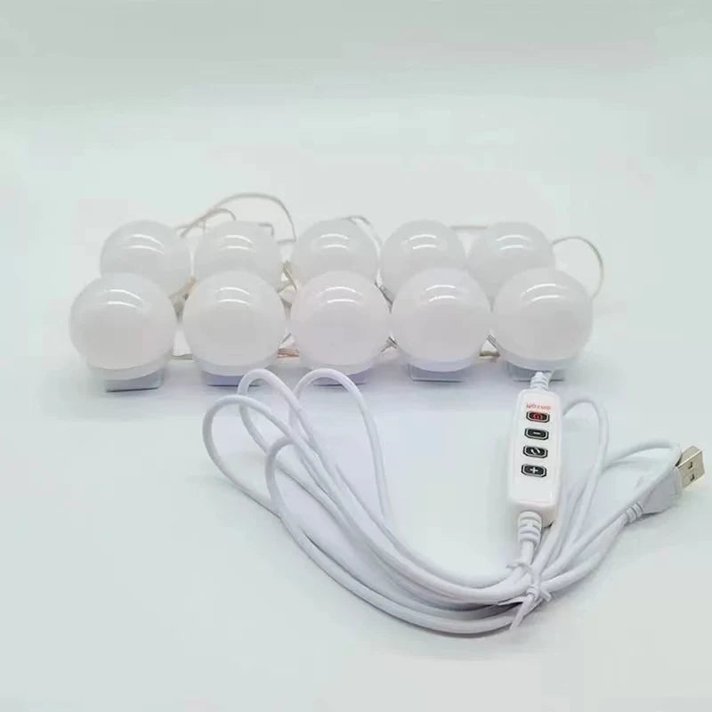 Makeup Mirror LED Light Bulbs Vanity Lights USB 12V Bathroom Dressing Table Lamp Dimmable LED Vanity Light For Mirror Light