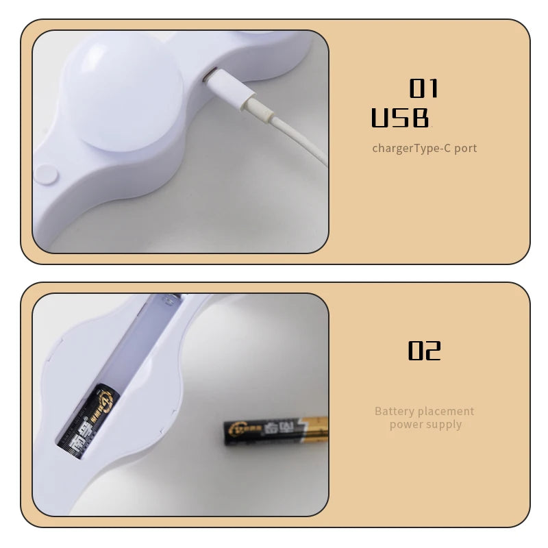 ✨LED Vanity Mirror Light, Bathroom Makeup Lamp ✨Suction Cup Portable, USB Streamer Light, Cosmetic Lamp for Bedroom Dressing