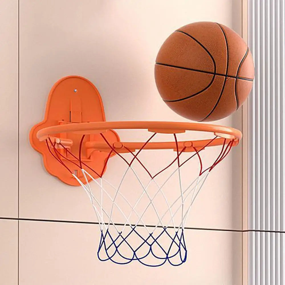Indoor Basketball Hoop 32cm Dribbling Silent Basketball Training Hoop Noiseless Bouncing Foldable Wall-Mounted Outdoor Toys