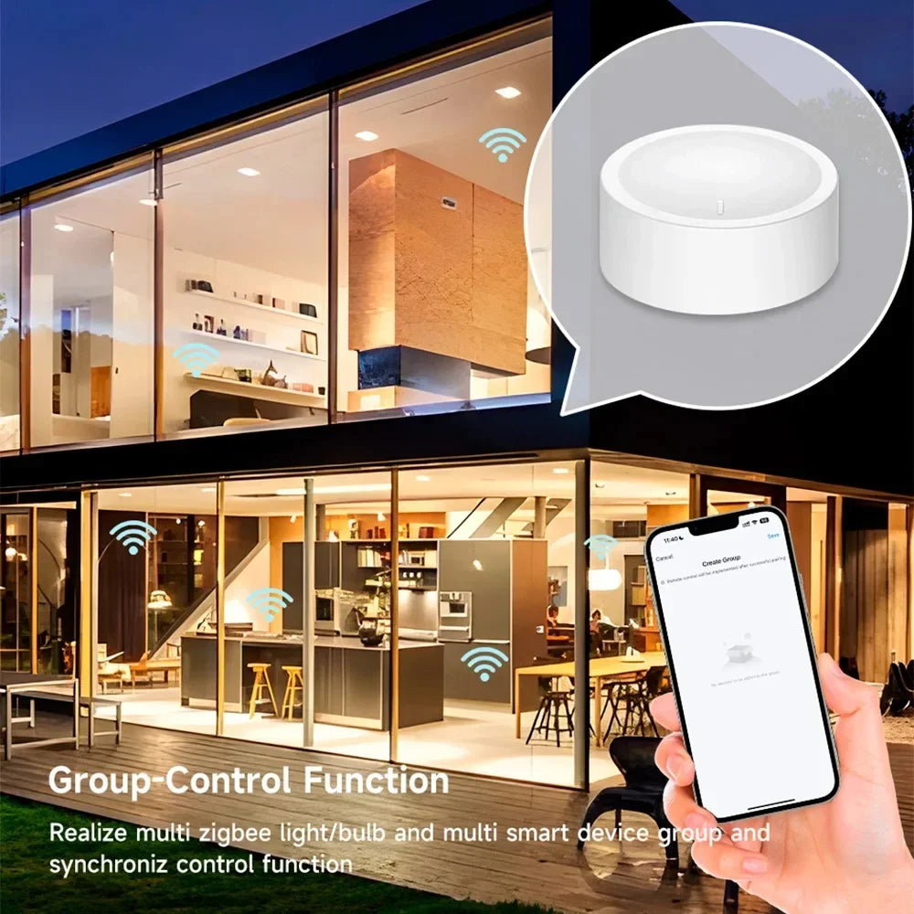 new gadgets Tuya ZigBee Smart Home button  Smart Knob Switch Wireless Scene Button Rotatable Dimmer Switch Linkage Remoter