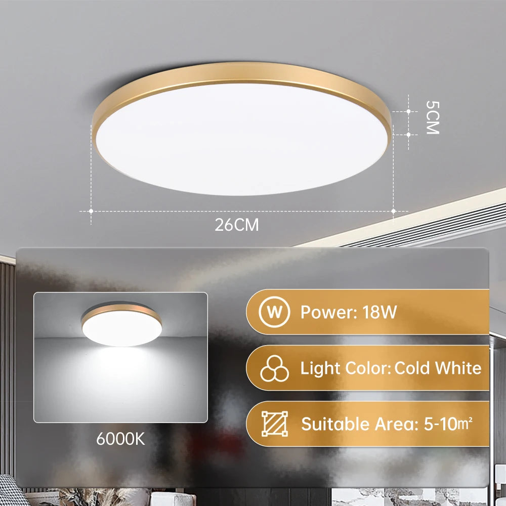 LED Ceiling Lamps Chandelier Panel Lamp IP44 Waterproof Bathroom Ceiling Lights Indoor Lighting for Bedroom Living Room Luminair