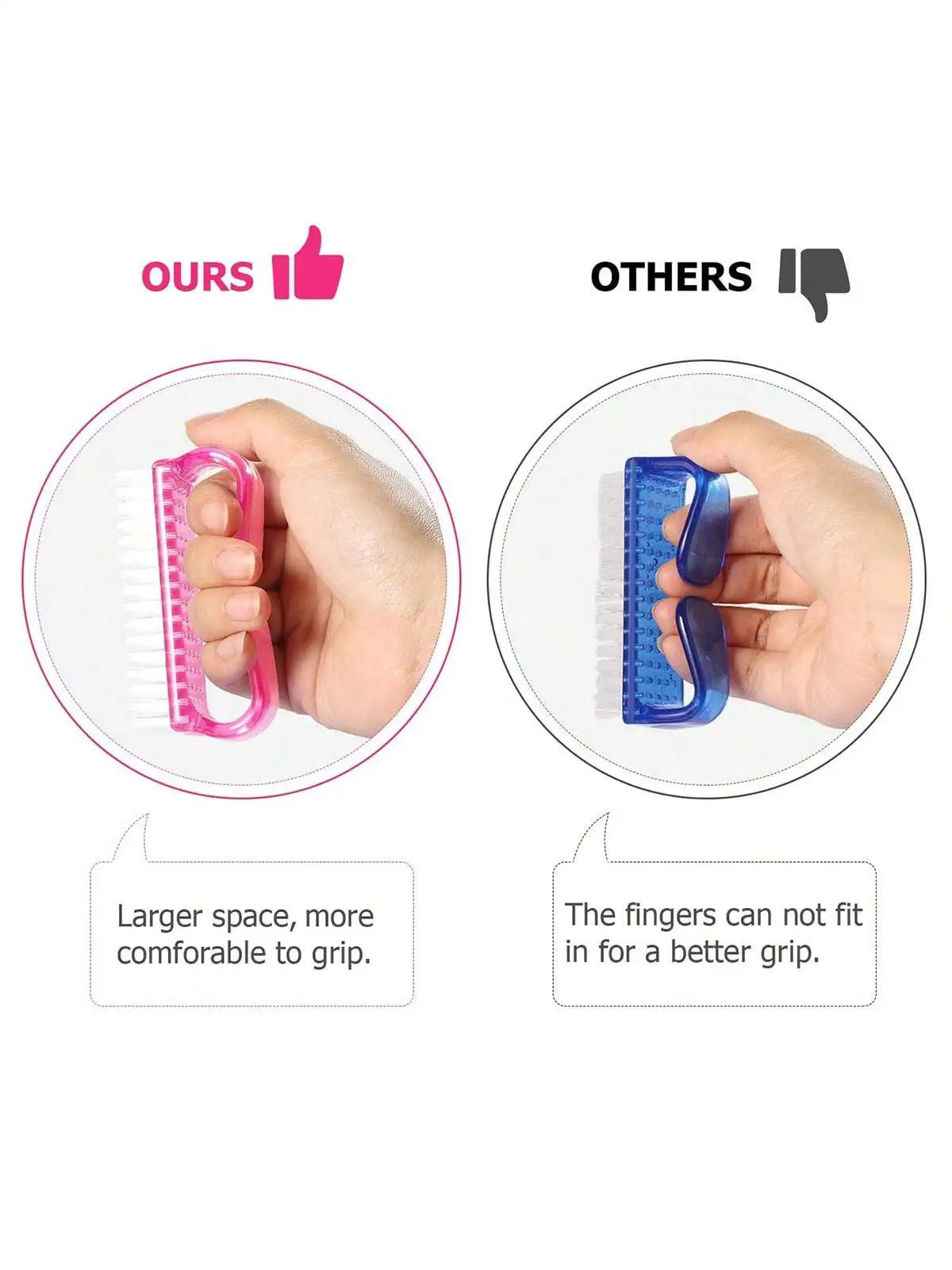 4pcs/Set Nail Art Tools Kit With Large Nail Polish Brush, Dust Brush, Cleaning Brush And Cuticle Pusher