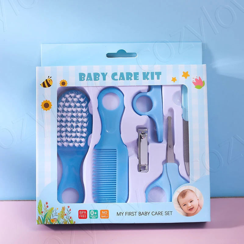 Baby Nail Care & Grooming Set with Clipper, Scissors, Brush, Comb for Newborns,Nail Trimmer Kit Healthcare Tools