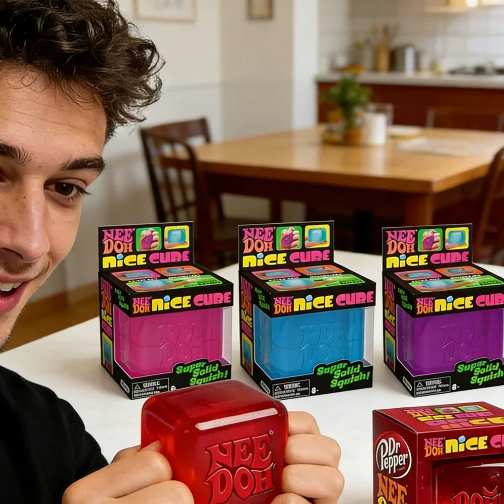 NeeDoh Nice Cube Sensory Stress Reliever Fidget Toy for Kids & Adults