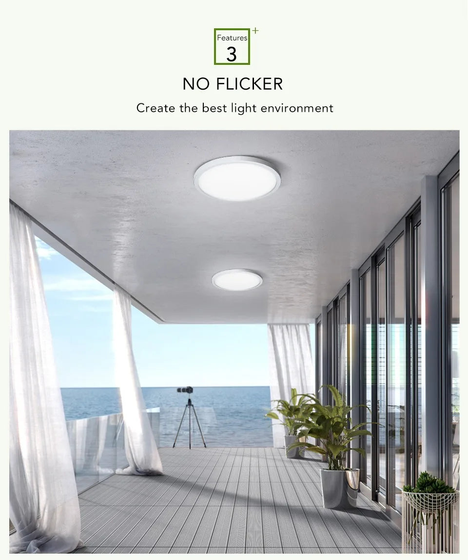 2.2cm Ultra Thin Ceiling Light 6W 9W 13W 18W 24W 110V 220V  Luster Home Appliances Indoor Decoration Bedroom Living Room Kitchen