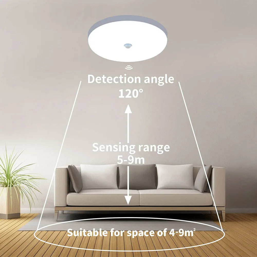 Smart Home Light PIR Motion Sensor lighting 30W 20W AC 230V 220V 240V LED Ceiling bulb Ceiling Lamp For Room Hallways Corridor