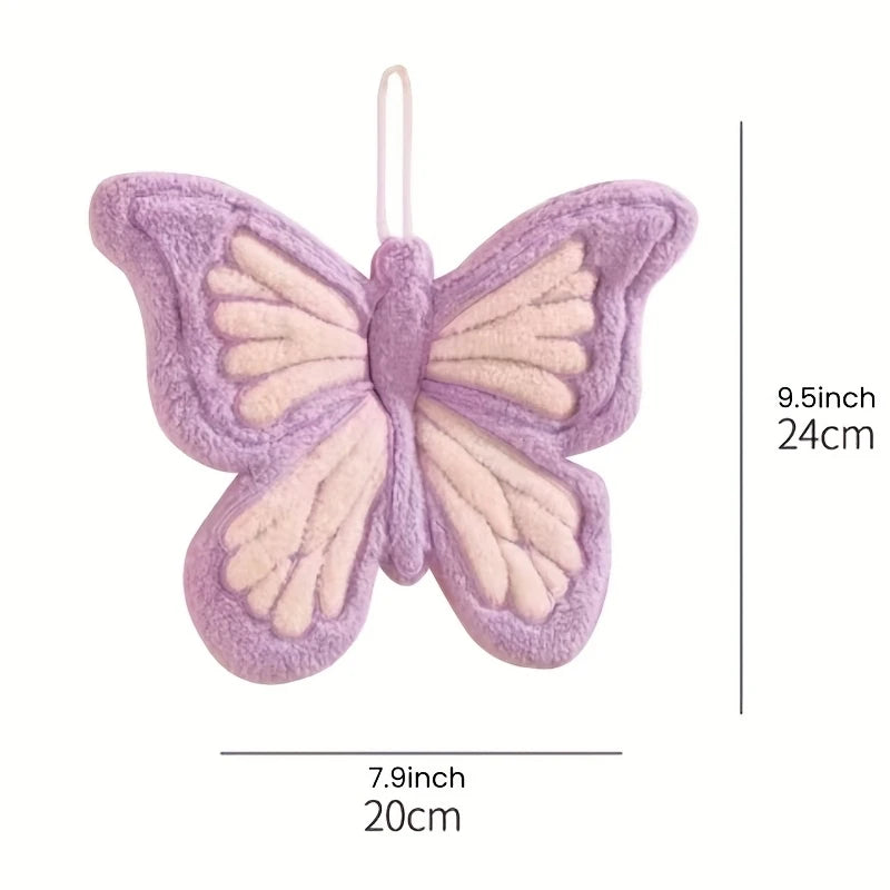 "Beauty" must be translated as "appearance value"   Original: Hanging Coral Fleece Butterfly High-Appearance Cartoon Thickened S