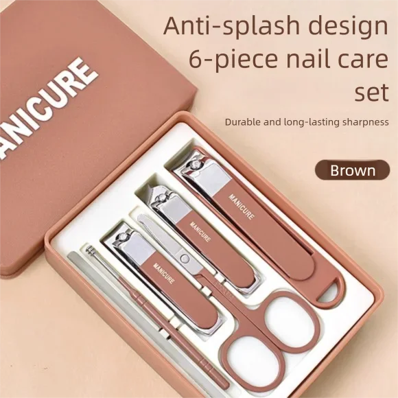 Portable Nail Clippers & Manicure Pedicure Set - Complete Nail Care Kit with Clippers, File, Cuticle Remover & Tools