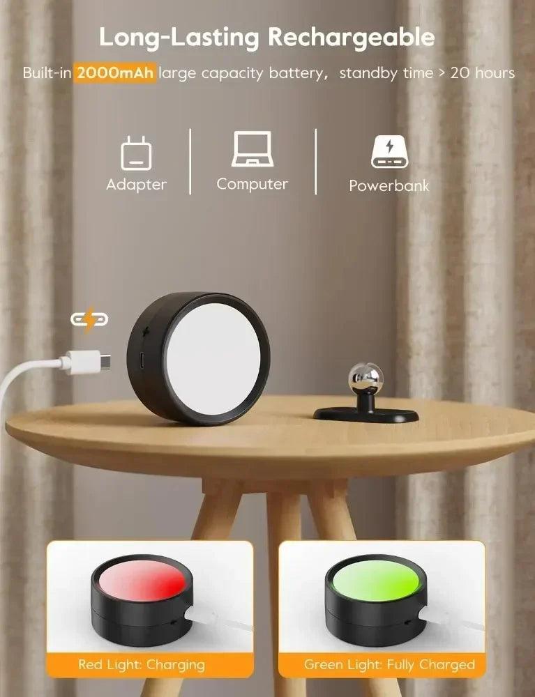 Smart Remote Control & Magnetic USB LED Wall Light,3 Mode Dimmable Cordless Touch Night Lamp for Bedside,Wardrobe,Hallway,Stairs