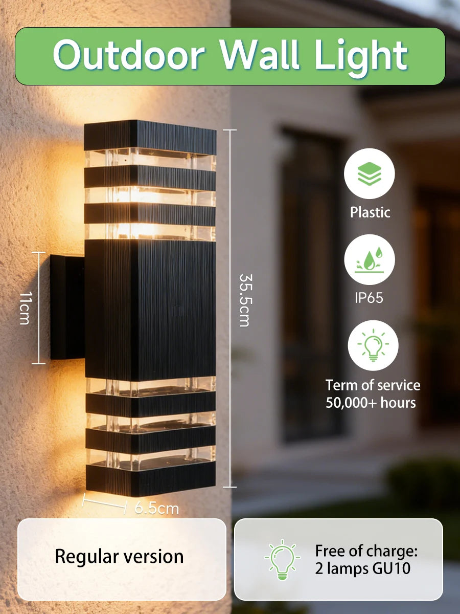 Smart Outdoor Wall Light Waterproof LED Wall Lamps Motion Sensing Porch Lights Exterior Sconce Lamps For Balcony Garden Backyard