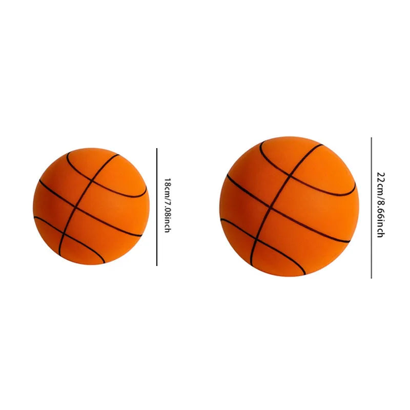 18cm/22cm Silent basketball racket ball for children's indoor training Baby silent sponge elastic small leather ball toys