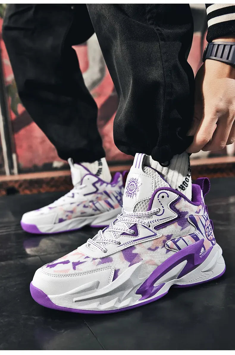 Flying Weave Breathable Basketball Shoes, Soft And Comfortable, Thickened Shock-absorbing Sole, Durable For Daily Sports Outdoor