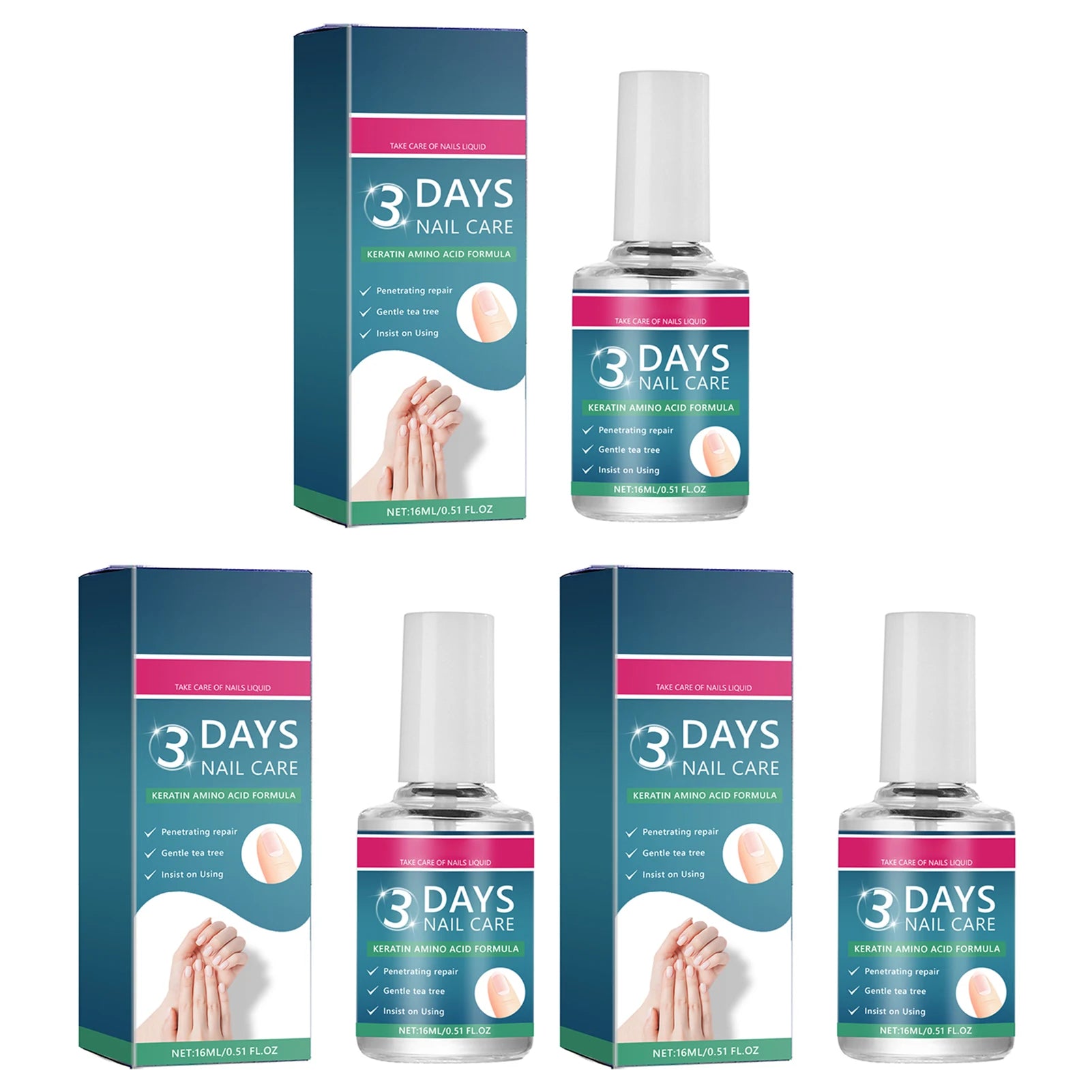Nail Care Serum,Nail Repair Treatments Oil,Keratins Amino Acid Nail Care Oil Strengthen Restore Nails Quickly,Nail Care Product