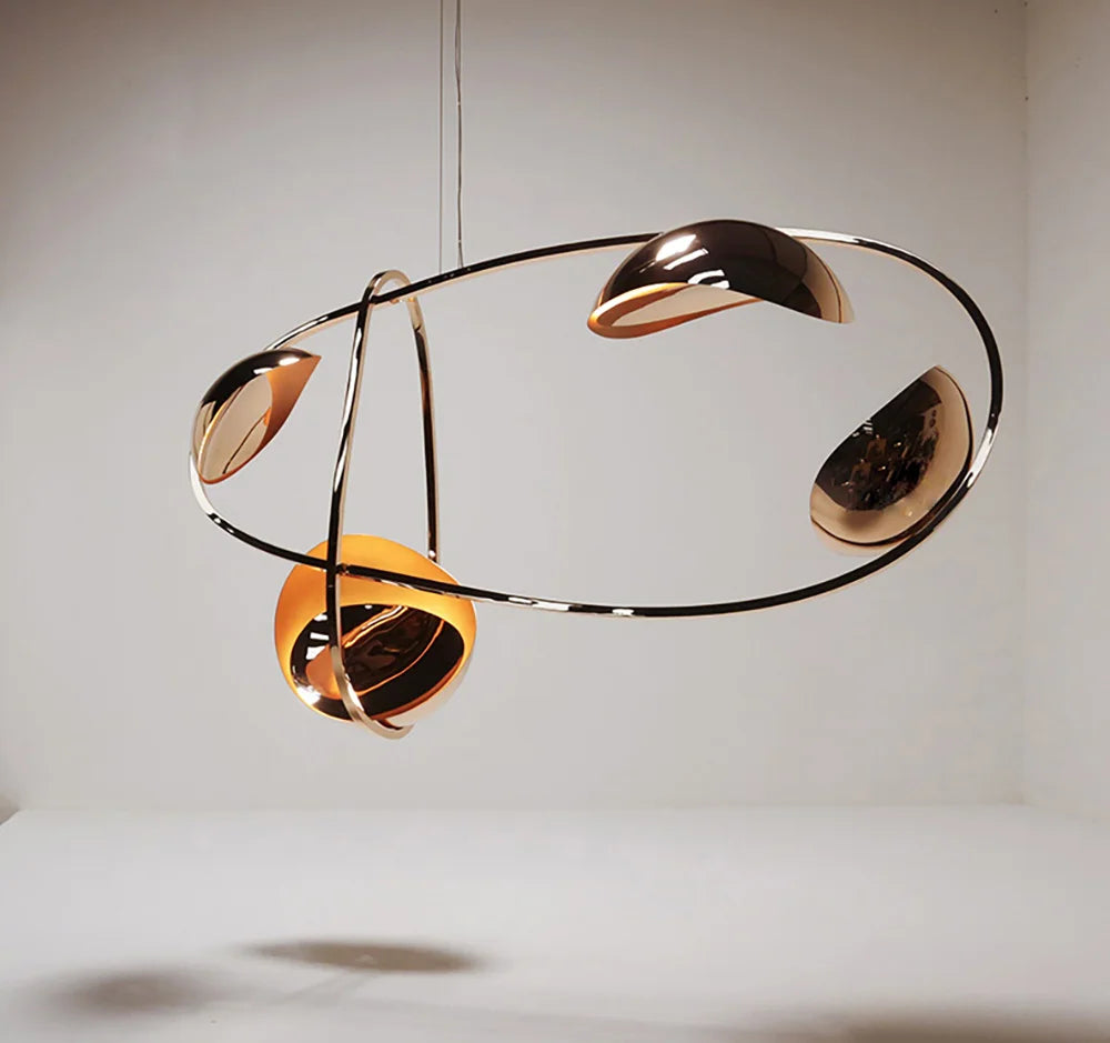 Modern LED home interior lighting ceiling chandelier, metal lustre, dimmable, suitable for living room lighting