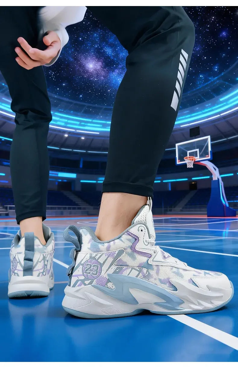 Flying Weave Breathable Basketball Shoes, Soft And Comfortable, Thickened Shock-absorbing Sole, Durable For Daily Sports Outdoor
