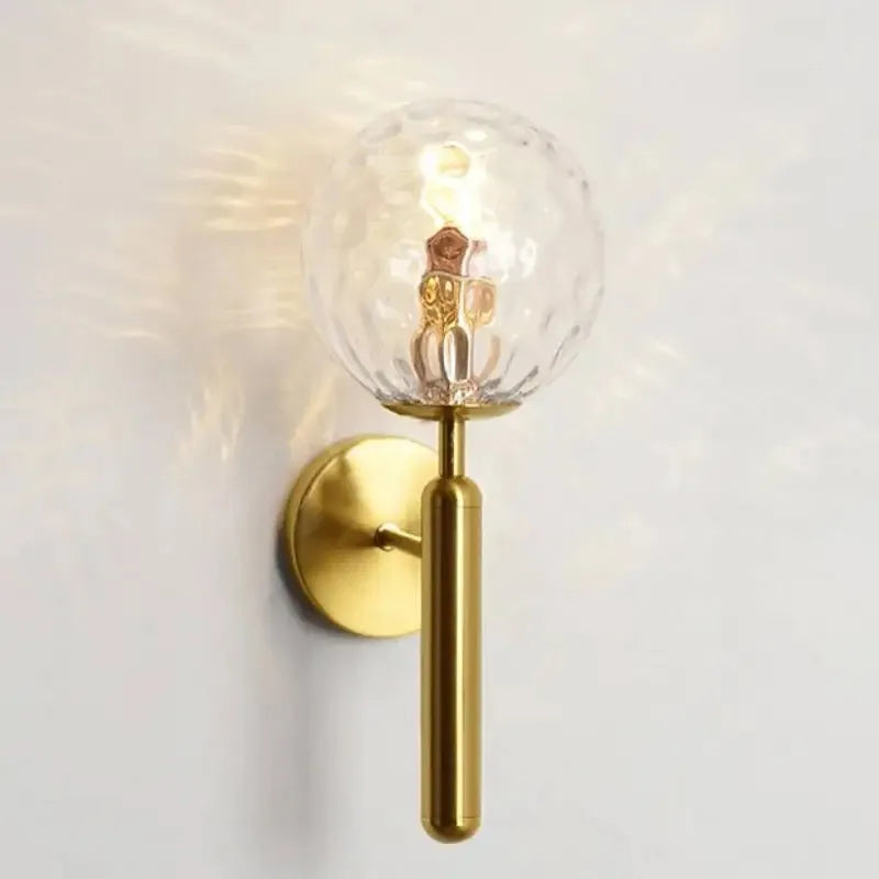 Nordic bathroom mirror front light simple glass wall lamp E14 living room bedroom modern background stair hotel aisle light