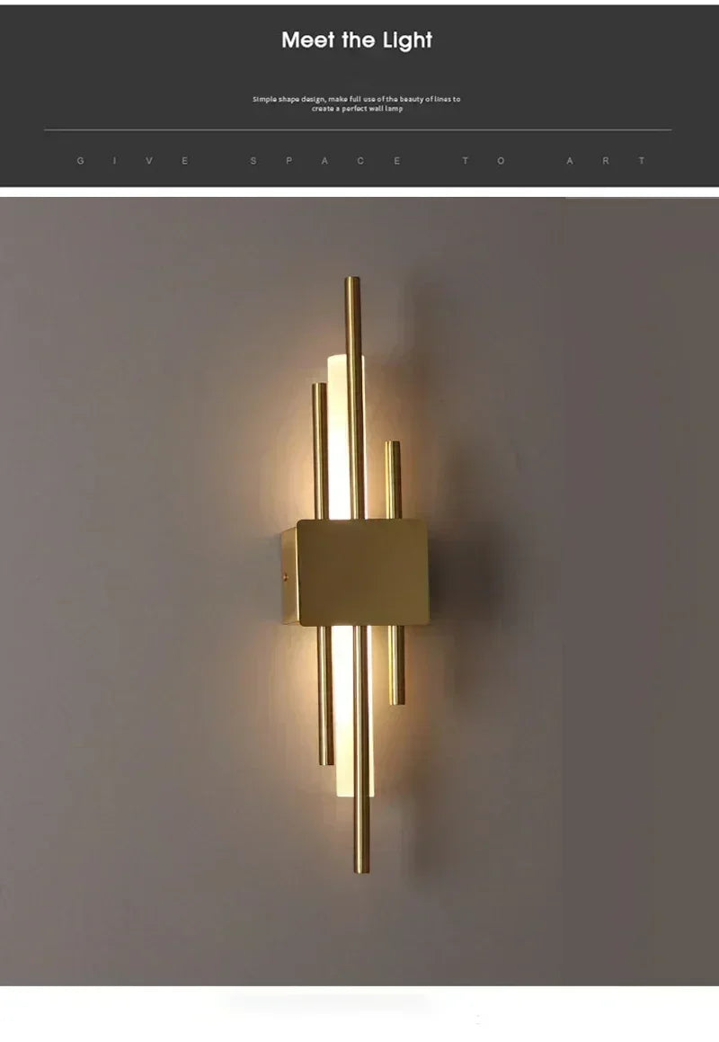 Led Wall Lamp Indoor Lighting Bathroom Wall Sconces Light Fixture Living Room Corridor Bedroom Decoration Nordic Wall Lights