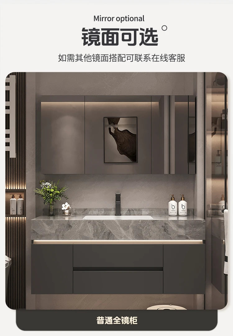 Simple Luxury Bathroom Cabinets Washbasin Vintage Toilet Drawer Bathroom Cabinets Storage Mirrors Mobili Per La Casa Furniture