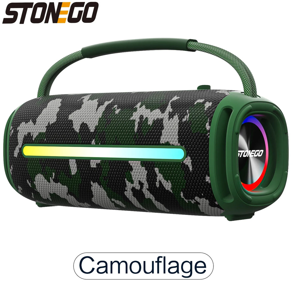 Portable Bluetooth 5.3 Speaker RGB Lantern Waterproof Outdoor IPX6 High Power Audio Subwoofer