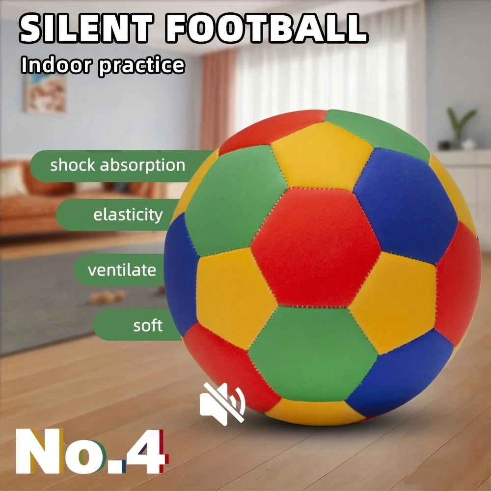 Colorful Indoor Soccer Ball Toddler Kids Soccer Ball Silent Soccer Balls Gifts for Boys Girls Soft Foam House Balls Soccerball