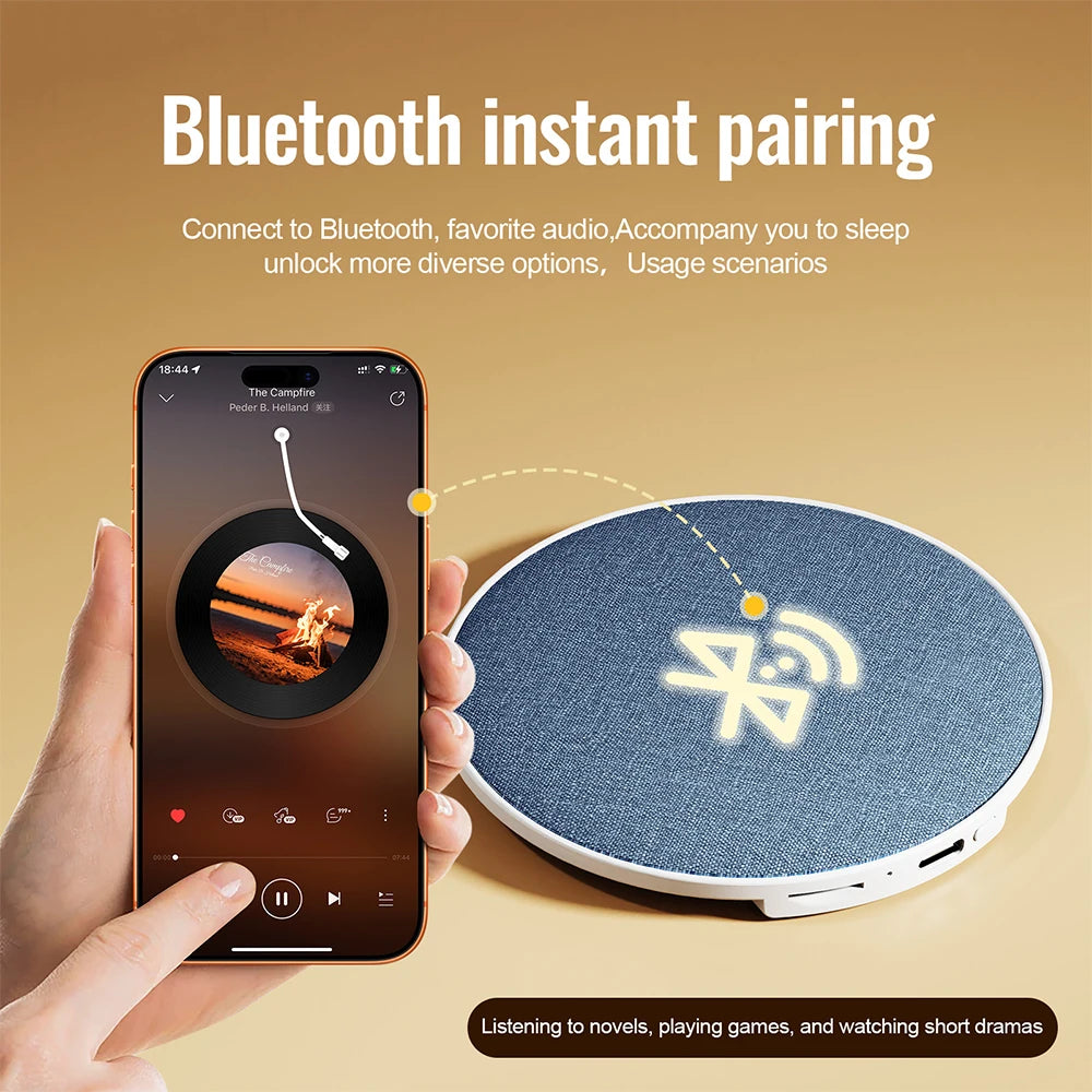 Bluetooth Speaker Wireless Bluetooth5.4 HiFi Pillow Sound Disc Sleep Decompression Support TF Card Reading Type-C Cable Charging