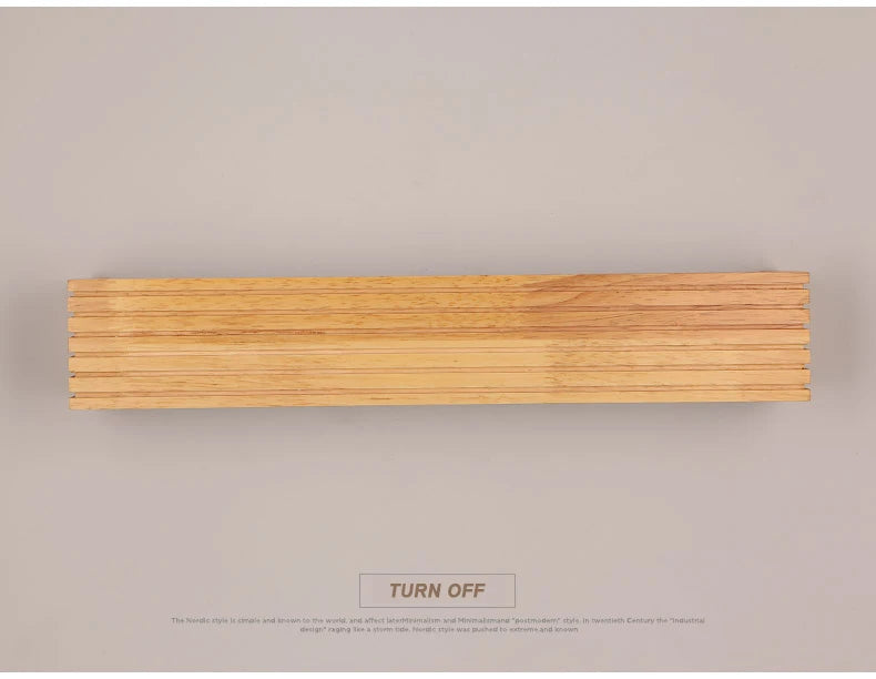 Modern Bathroom Mirror Wall Lamps Nordic Solid Wooden LED Sconce light   Linear Bedroom bedside Corridor staircase Lighting